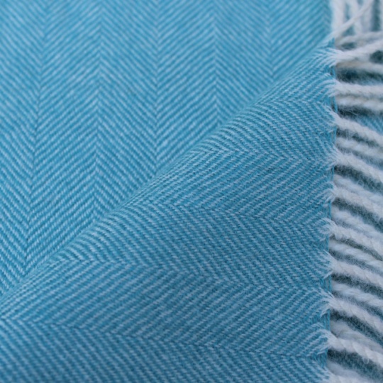 Blue chevron alpaca scarf